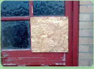 boarded up Swadlincote